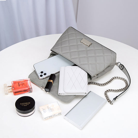 Skuldertaske Damer Mode All-Match Messenger Taske Personlighed Håndtaske med stor kapacitet