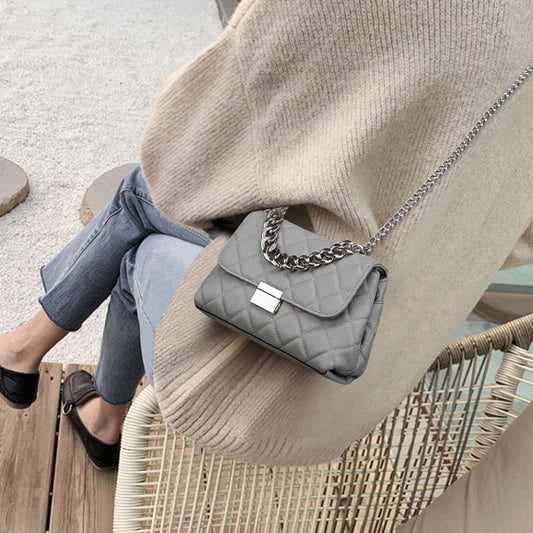 Skuldertaske Damer Mode All-Match Messenger Taske Personlighed Håndtaske med stor kapacitet