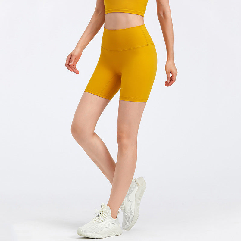 De nye yogashorts: Ingen generende linjer, hudvenlige, "nøgen"-følelse, tætsiddende, elastiske sports-/fitness-trekvartbukser