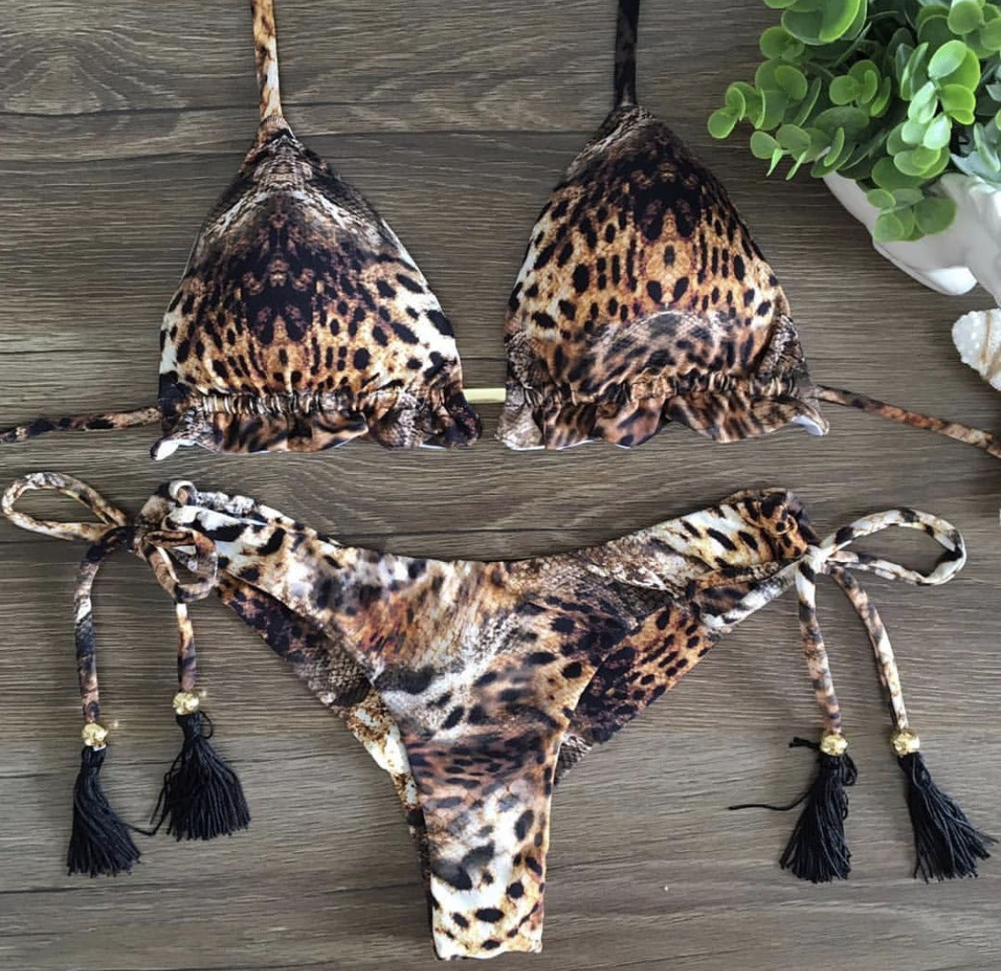 European And American New Swimwear Split-print Bikini