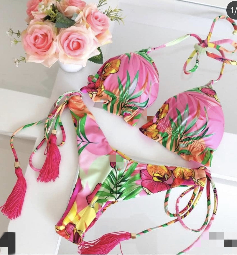 European And American New Swimwear Split-print Bikini