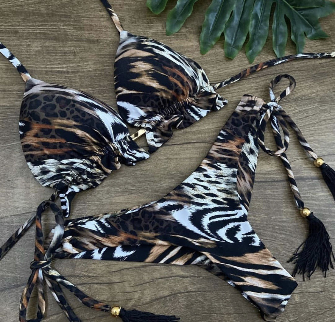 European And American New Swimwear Split-print Bikini