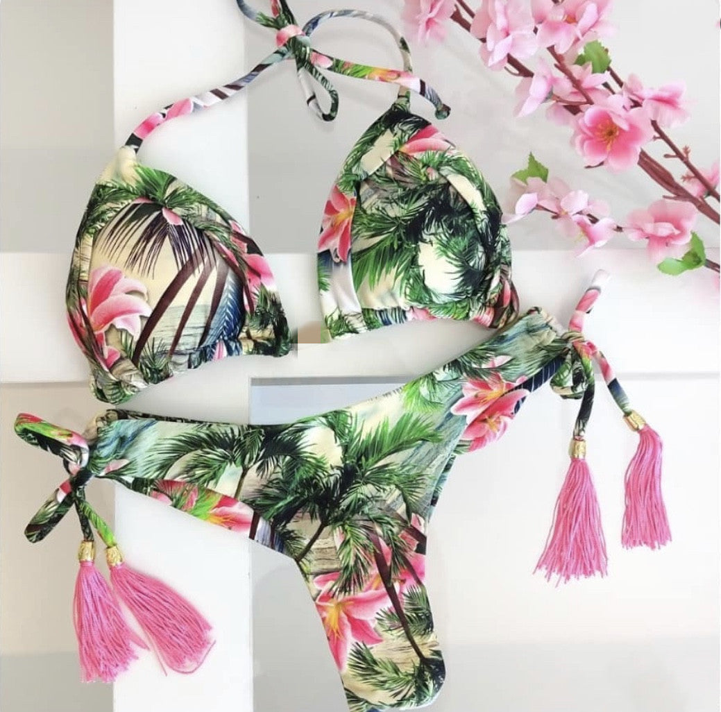 European And American New Swimwear Split-print Bikini