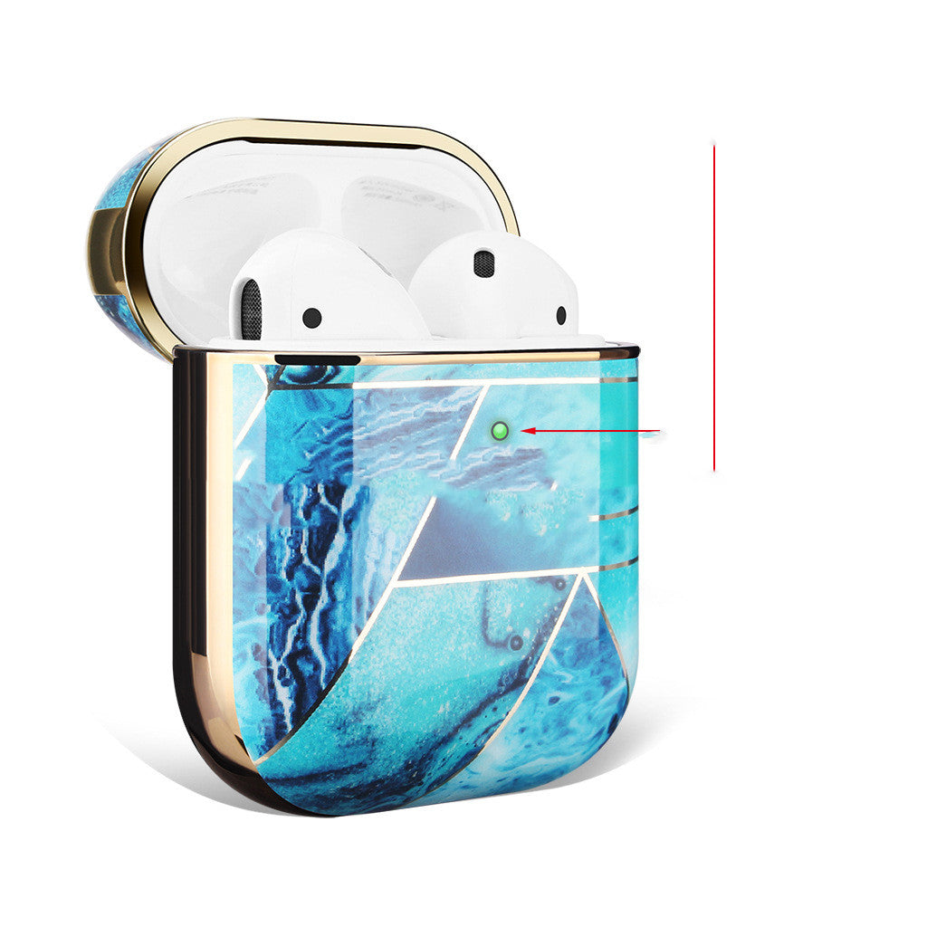 Compatible with Apple, Creative To Map Custom IMD Apple Earphone Cover Suitable For Airpods Bluetooth Earphone Protective Cover PC Hard Shell