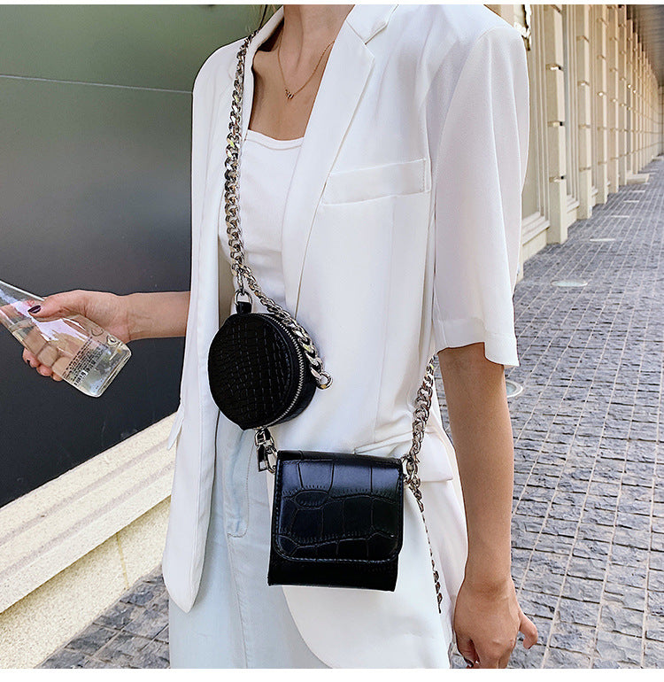 Round Chain Picture-mother Bag Single Shoulder Diagonal Bag