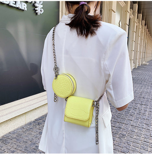 Round Chain Picture-mother Bag Single Shoulder Diagonal Bag