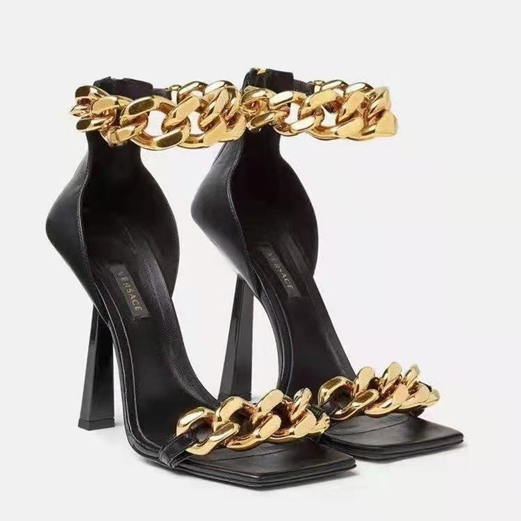 Low-cut Stiletto Suede One-size Fashion Sandals