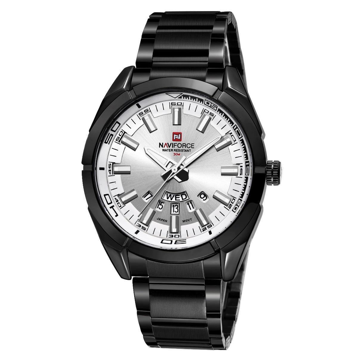 Steel Belt Men's Watch Business Belt Calendar Week Watch