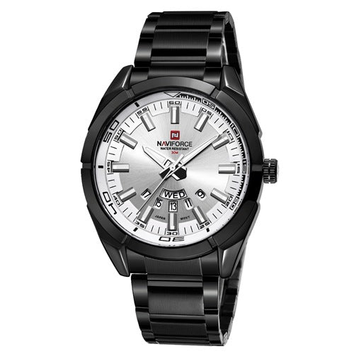 Steel Belt Men's Watch Business Belt Calendar Week Watch