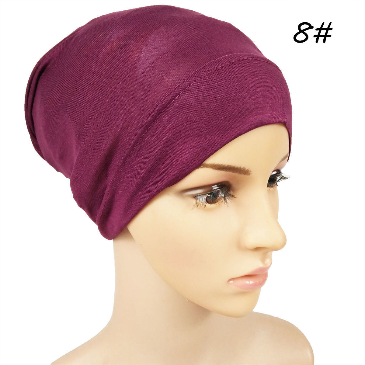 Monochrome Modal Cap Elastic Solid Color Mercerized Cotton Bandage Soft Ladies Multicolor Cap