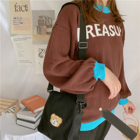 Crossbody Bag Female Canvas Shoulder & Crossbody Bag
