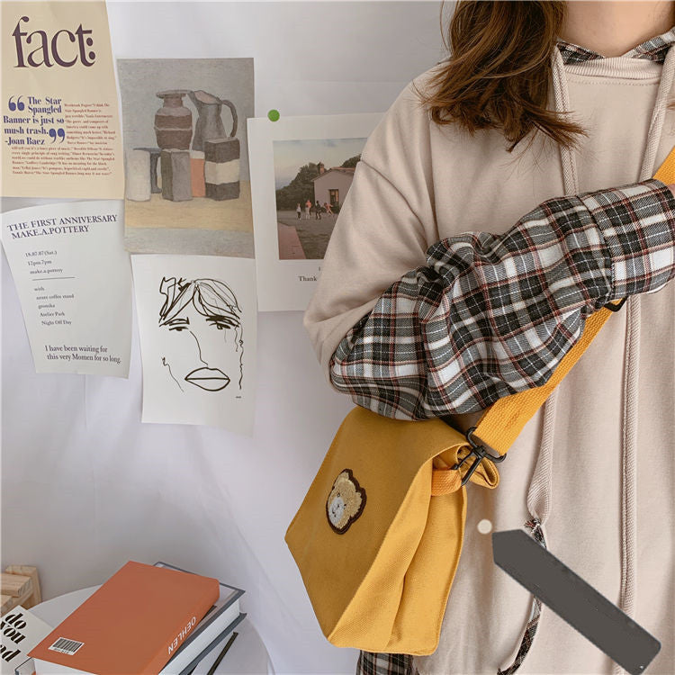Crossbody Taske Dame Lærred Skuldertaske & Crossbody Taske