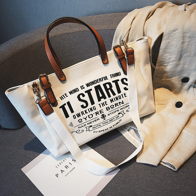 New Wave Korean Ins Large Capacity Canvas Tote Bag
