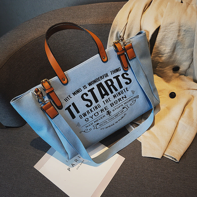 New Wave Korean Ins Large Capacity Canvas Tote Bag