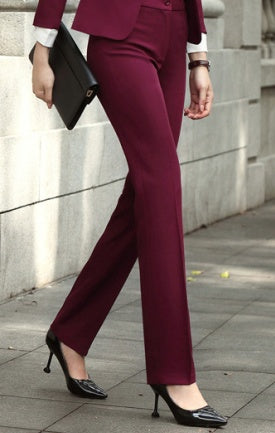 Fashion Wine Red Suit Small Sormal Overalls