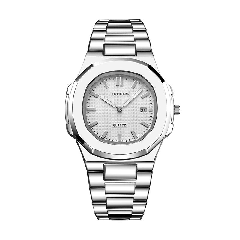 Double Calendar Luminous Net Red Quartz Men's Watch Simple Waterproof Steel Belt Parrot