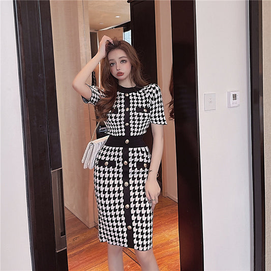 Single-breasted Slim Slimming Fragrant Dress