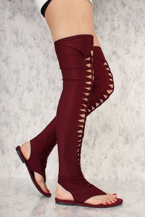 Solid Color Lycra Stretch Hollow Fashion Flat Casual Sandals