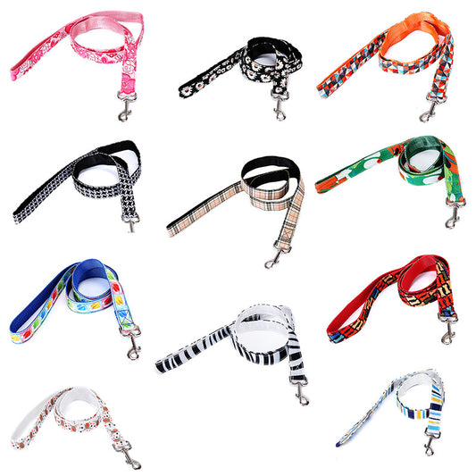Pet Leash Multicolor Dog Pull Strap Check Stripe Extension Strap Pet Supplies