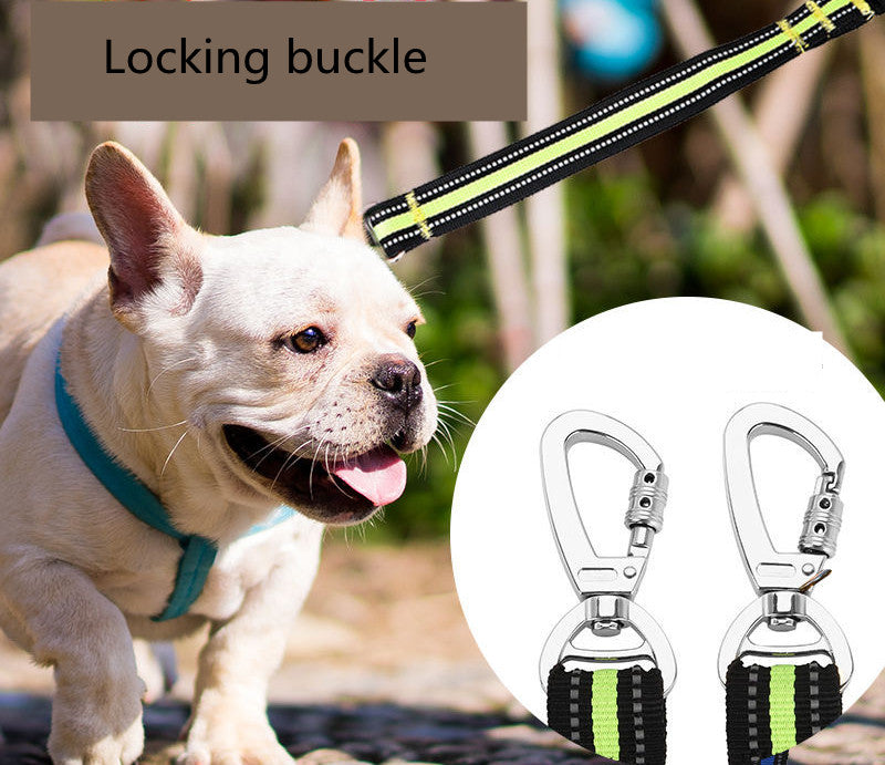 Cross Border Hot Sale Pet Dog High Elastic Traction Rope Strong Fastener Big Dog Special Traction Rope Spot Wholesale