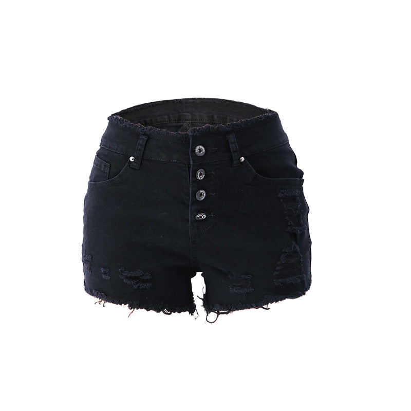 Women's Jeans With Buttons And Fringe