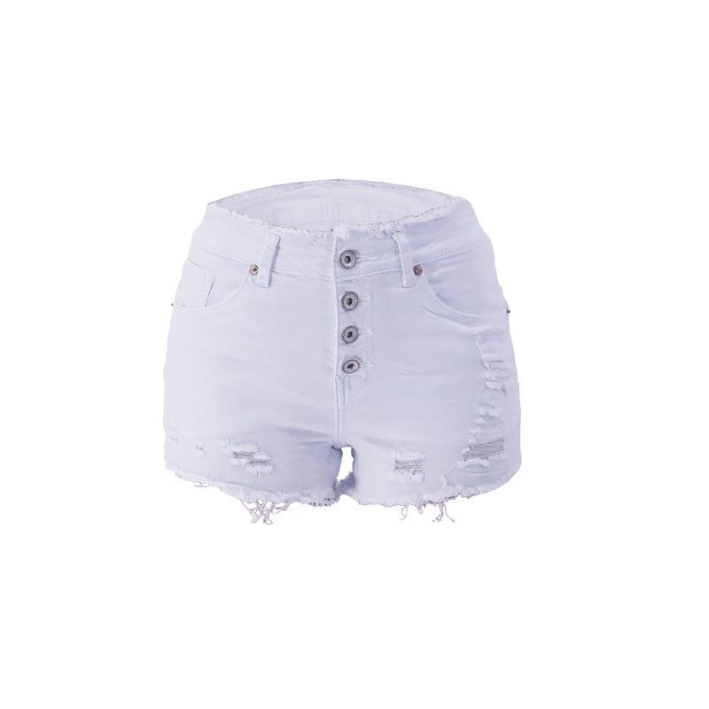 Women's Jeans With Buttons And Fringe