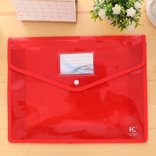 File Bag Transparent File Bag Snap File Bag Test Paper Storage Bag Information Bag Office Button Bag