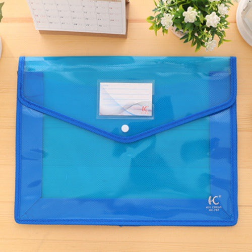 File Bag Transparent File Bag Snap File Bag Test Paper Storage Bag Information Bag Office Button Bag
