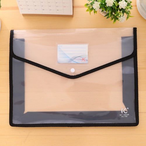 File Bag Transparent File Bag Snap File Bag Test Paper Storage Bag Information Bag Office Button Bag