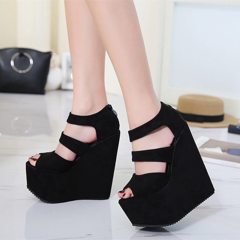 Stage Show Shoes 18cm Super High Heel Slope Heel Sandals 17cm