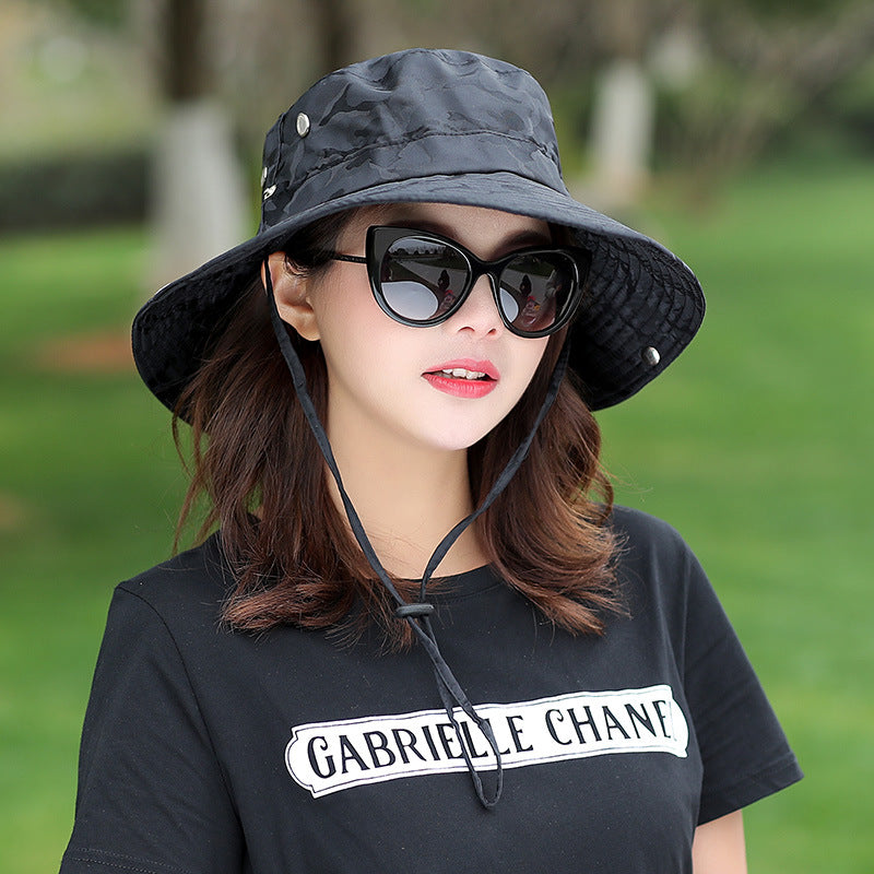 Camouflage Bucket Hat Sun Protection Gardening Fishing Cap