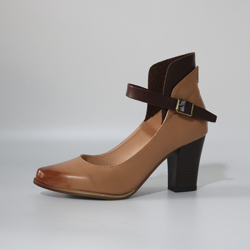 Women's Plus Size Retro High Heel Sandals