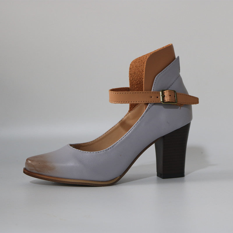 Women's Plus Size Retro High Heel Sandals
