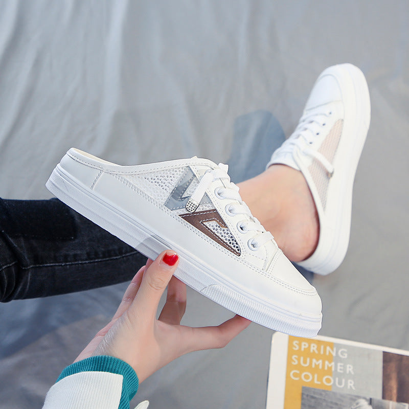 Ladies Fashion Platform Casual Half Slippers