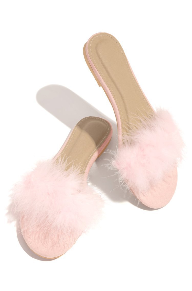Fashion Ladies Plush Sandals And Slippers