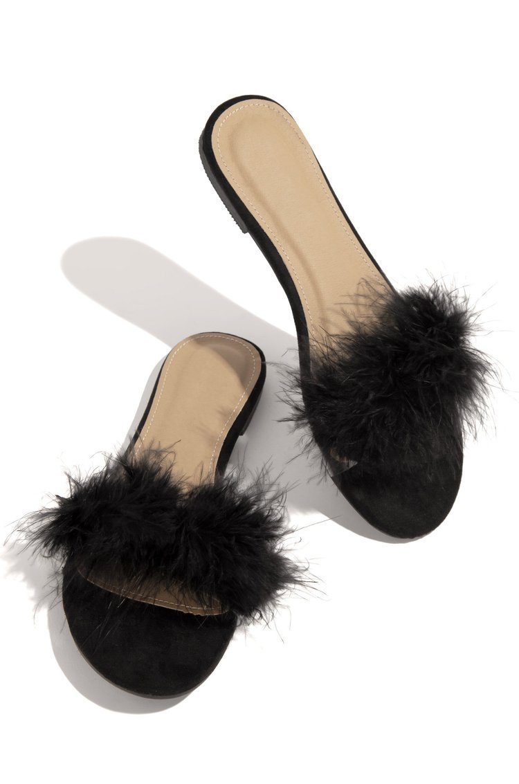 Fashion Ladies Plush Sandals And Slippers