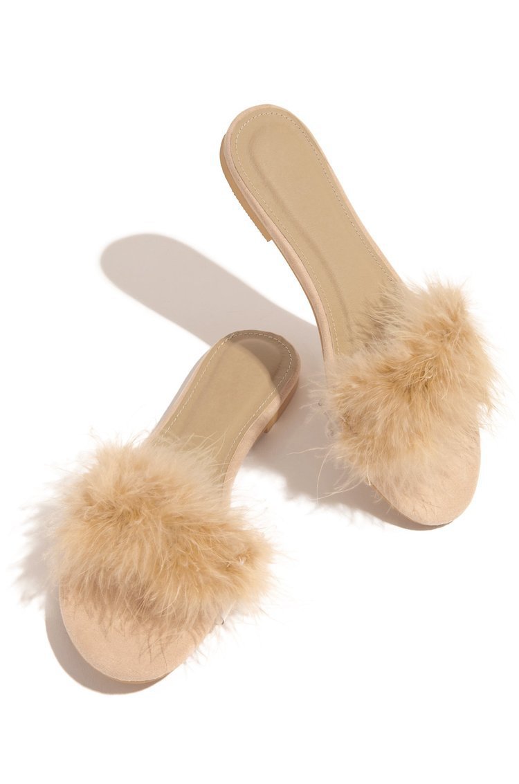 Fashion Ladies Plush Sandals And Slippers