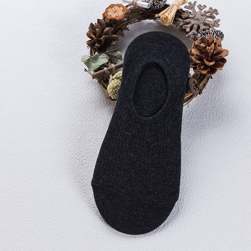 Cotton Breathable Solid Color Boat Socks