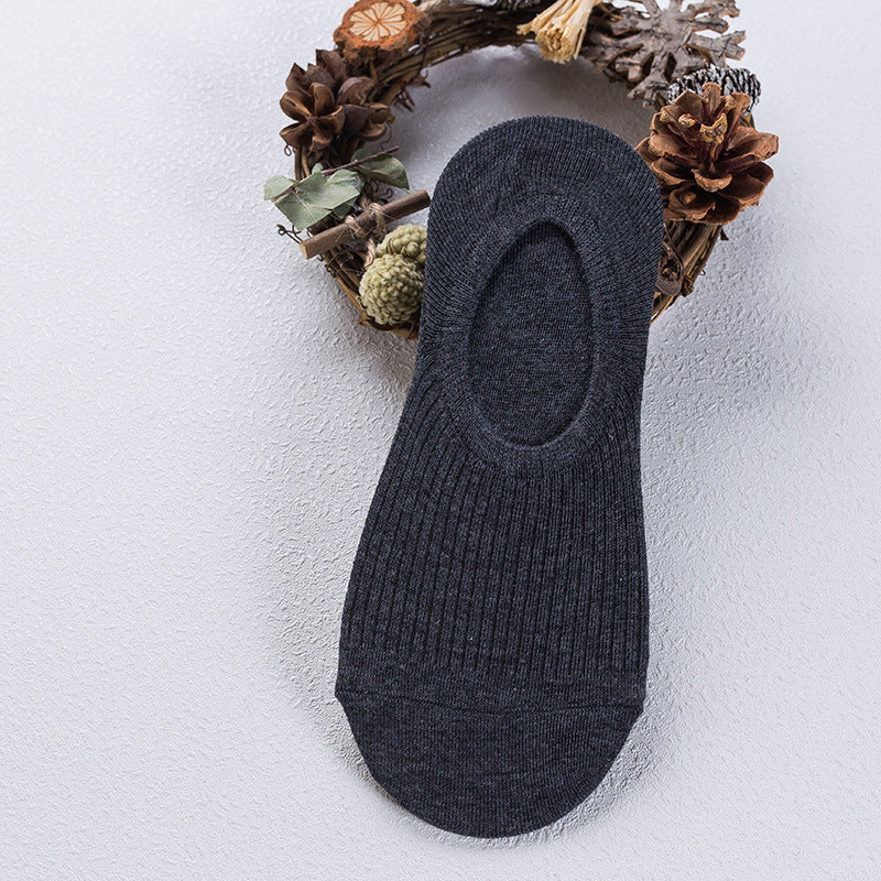 Cotton Breathable Solid Color Boat Socks