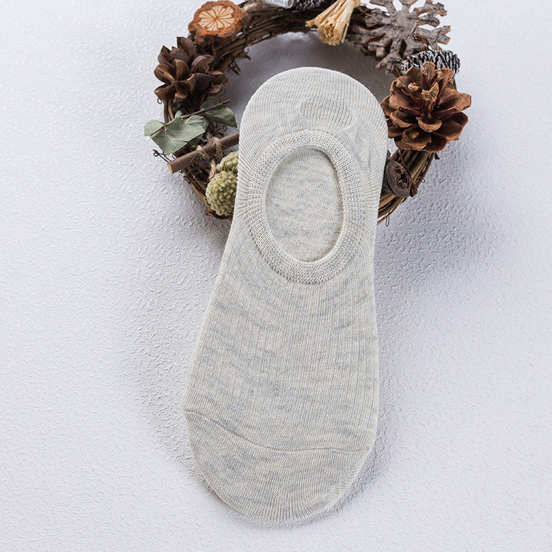 Cotton Breathable Solid Color Boat Socks
