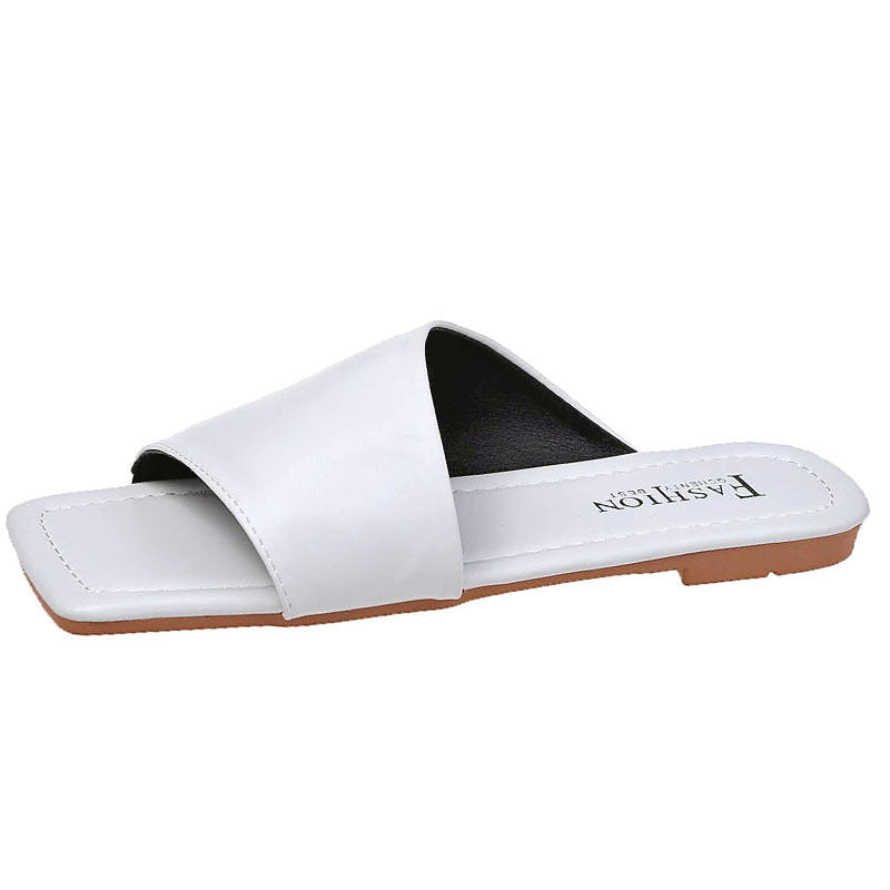 Fashion Square Head Roman Sandals And Slippers