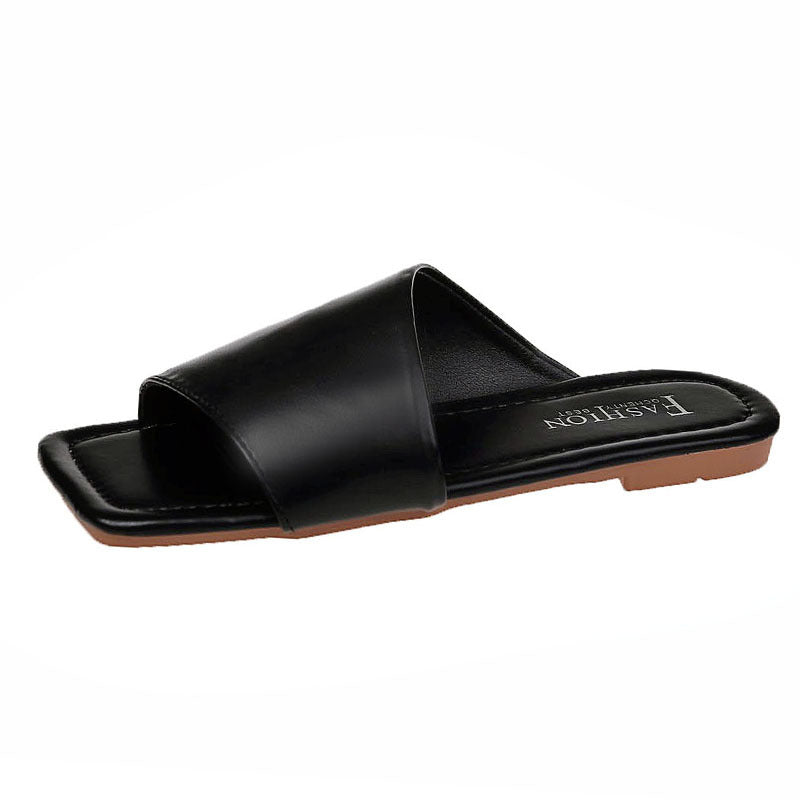 Fashion Square Head Roman Sandals And Slippers