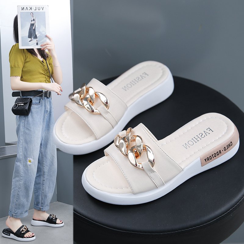 Ladies Simple Flat-bottomed Fashion Slippers