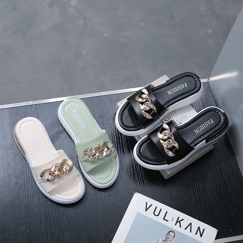 Ladies Simple Flat-bottomed Fashion Slippers