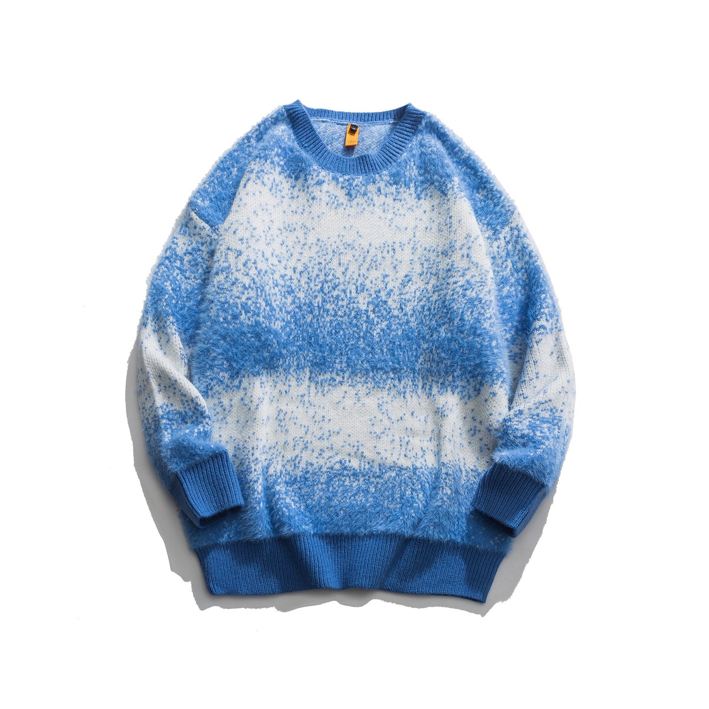Japanese Wild Gradient Snowflake Loose College Style Pullover Sweater