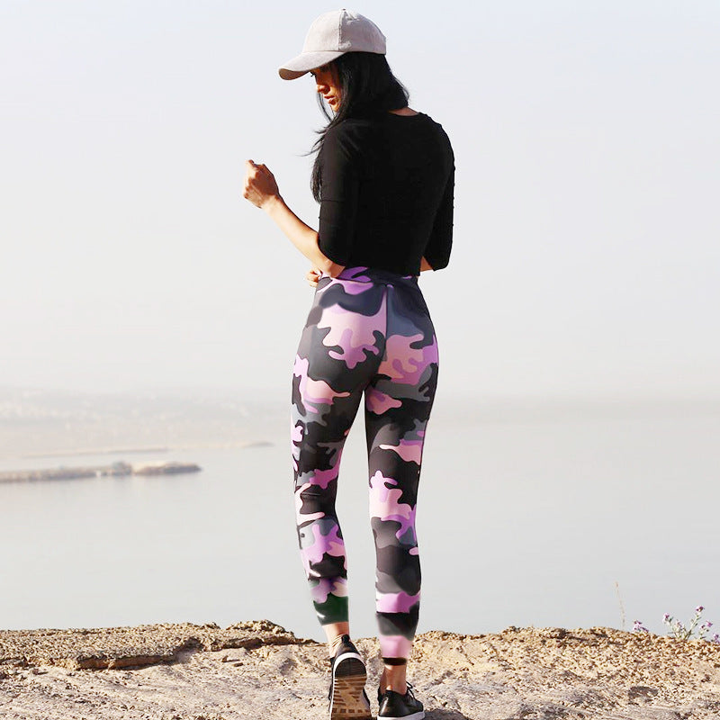 Women's Camouflage High Waist Yoga Pants