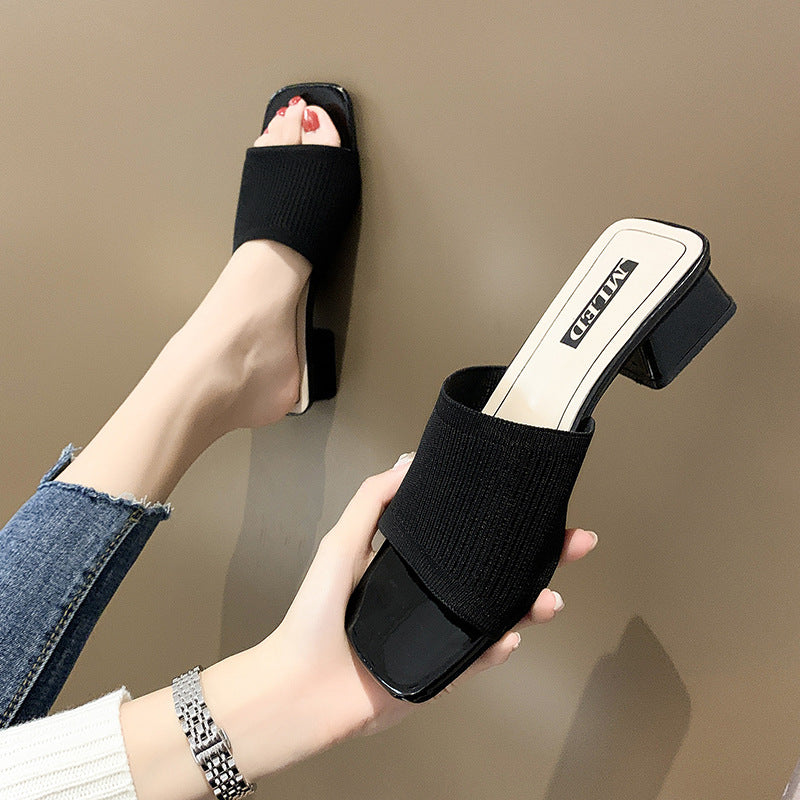 Women's Sandals And Slippers With Thick Heel
