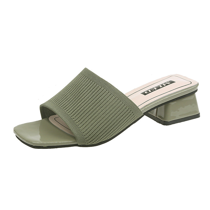 Women's Sandals And Slippers With Thick Heel