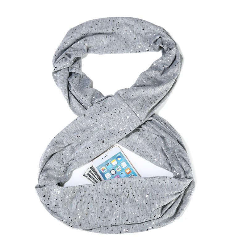 Zip pocket scarf