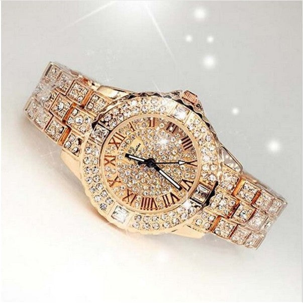 Nye Dame Rhinestone Ure Dame Kjole Dameur Diamant Luksus Mærke Armbåndsur Dame Krystal Kvarts Ure